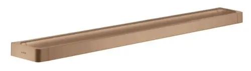 Reling für Badetücher in matter Oberfläche, hergestellt von AXOR. Schlichte, längliche Form ohne sichtbare Halterungen. Farbton in gebürstetem Rotgold.